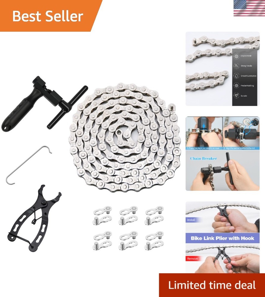 Compact Bike Chain Repair Kit with Breaker & Plier - Essential for Cyclists