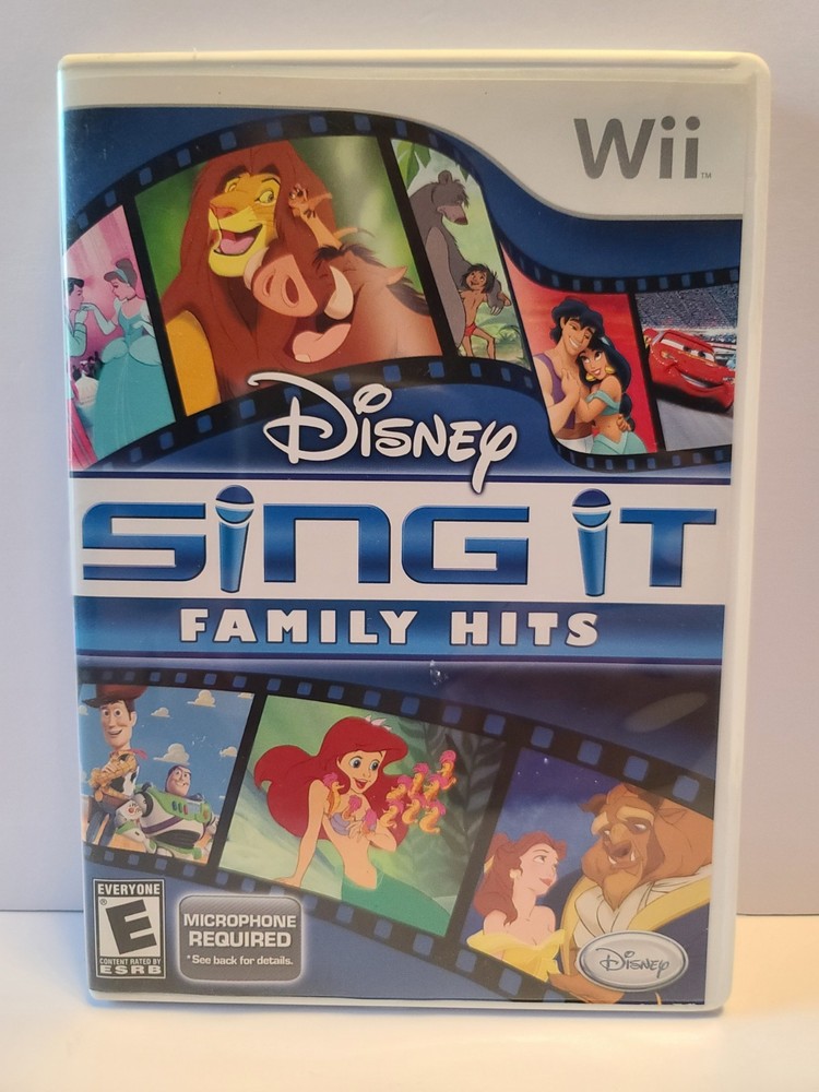 Disney Sing It: Family Hits (Nintendo Wii, 2010) Complete CIB - Tested