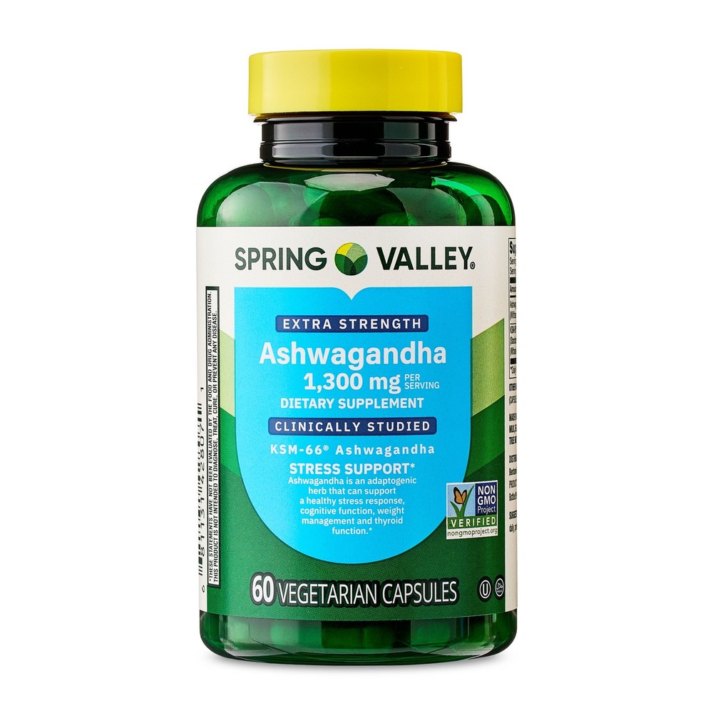 Potent 1300mg Ashwagandha Supplement – 60 Vegan Capsules for Stress Relief