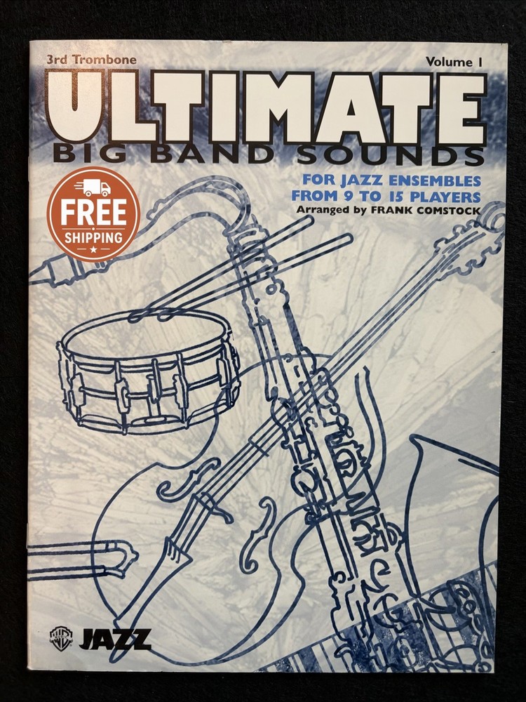 Ultimate Big Band Sounds Vol 1 3rd Trombone Sheet Music Book Comstock Jazz