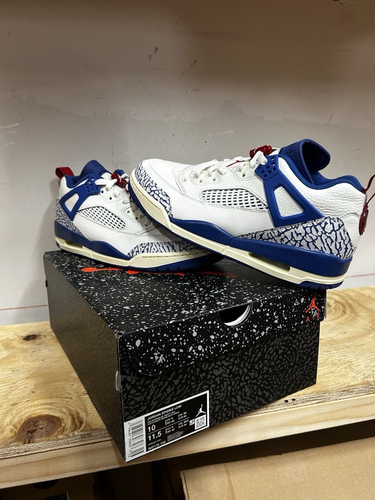 Size 10 - Air Jordan Spizike Low Sail Storm Blue