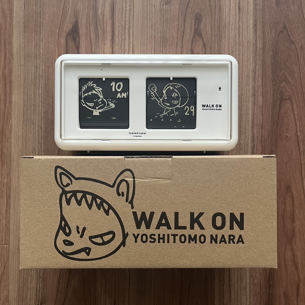 Yoshitomo Nara Patapata Walk On Flip Clock White Brand New
