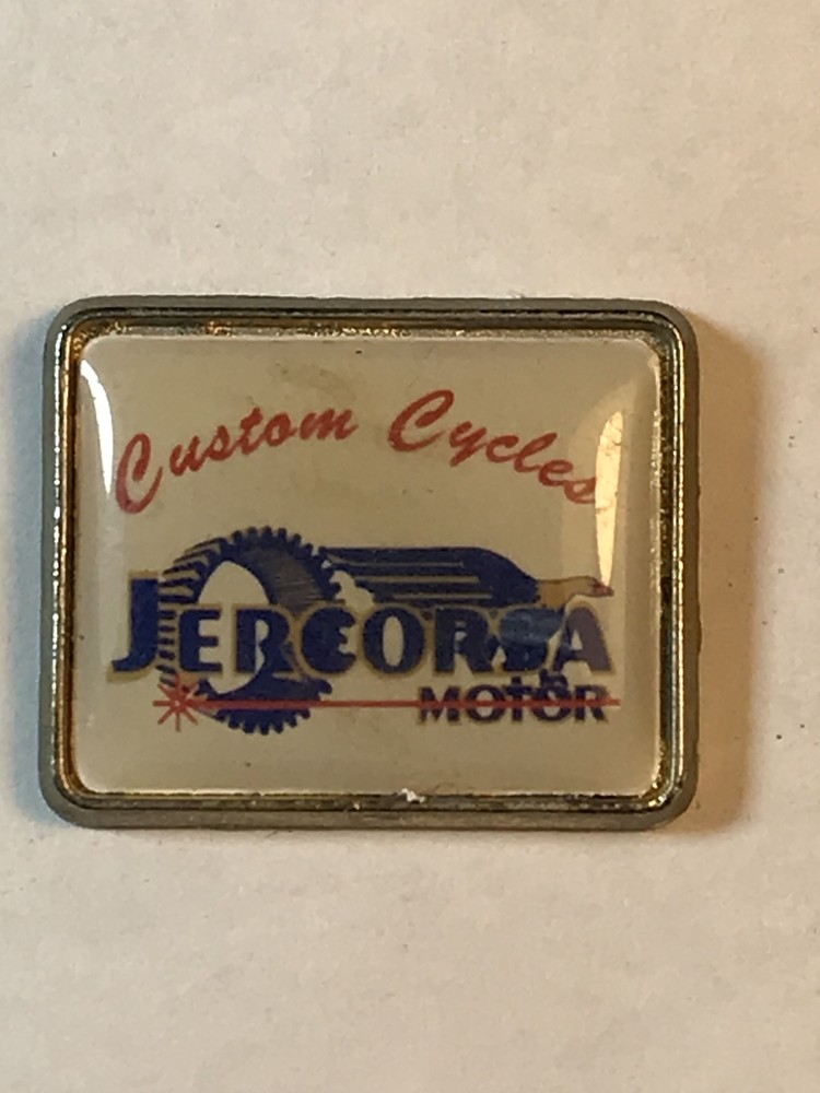 PIN WHITE JERCORSA MOTOR CUSTOM CYCLES