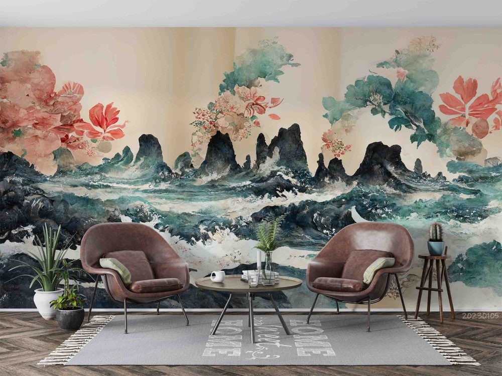 3D Japanese Landscape Illustration Wall Murals Wallpaper Murals Wall Sticker 11