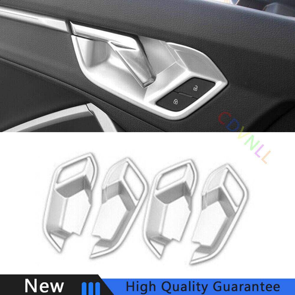 Fit For Audi Q3 2019-2021 Matte Silver Car Interior Door Handle Bowl Cover Trim