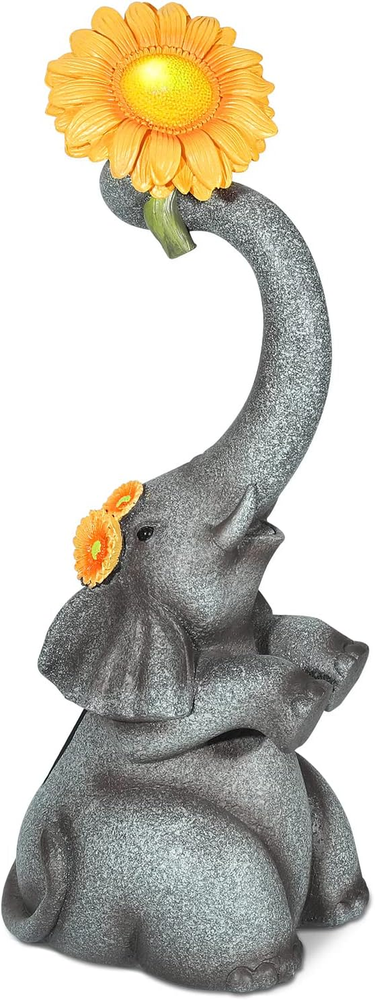 Elephant Sunflower Garden Decor 14.3
