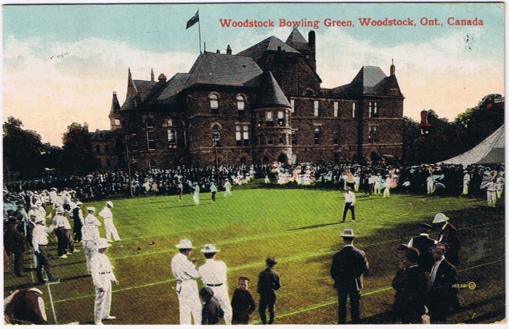 Postcard Woodstock Ontario Woodstock Bowling Green