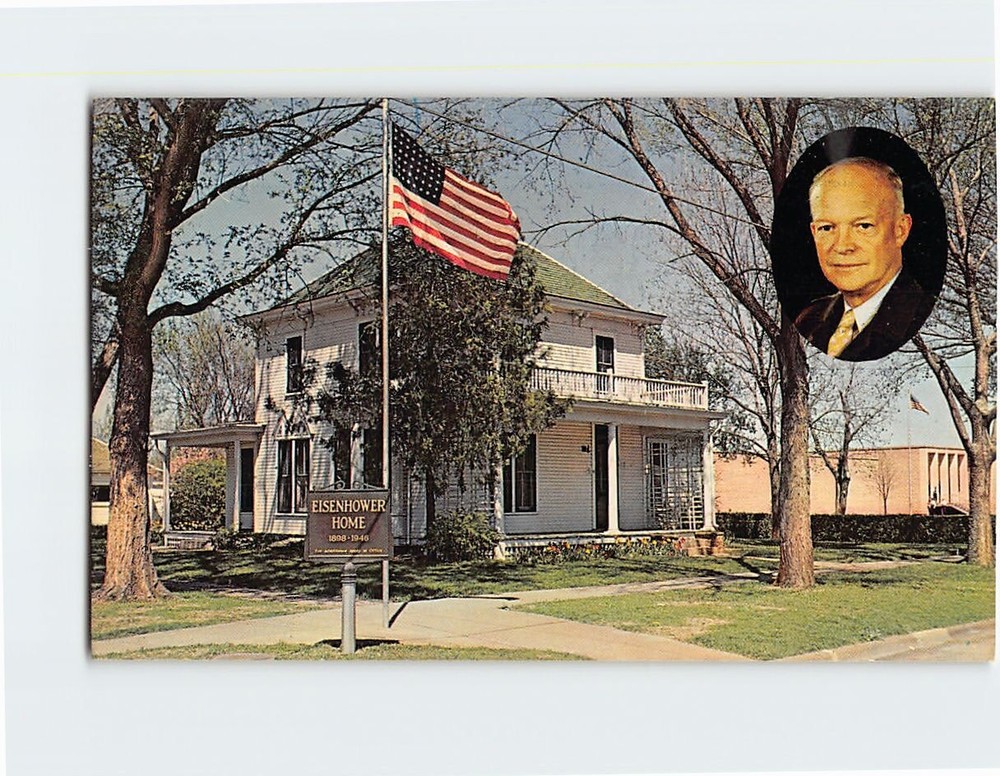 Postcard Eisenhower Home And Museum Abilene Kansas