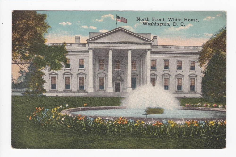 North Front White House Washington D.C. Fountain Divided Back Postcard