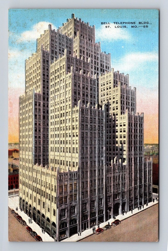 St Louis MO-Missouri, Bell Telephone Building, Advertisement, Vintage Postcard