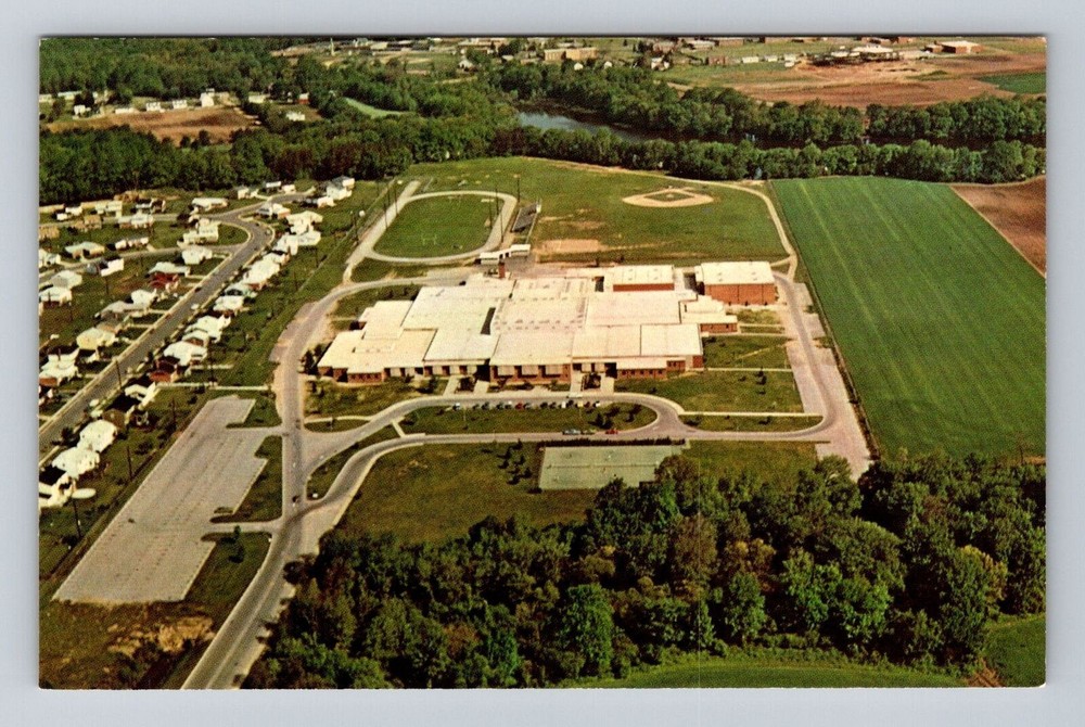 Dover DE-Delaware, Aerial Dover High School, Antique, Vintage Souvenir Postcard