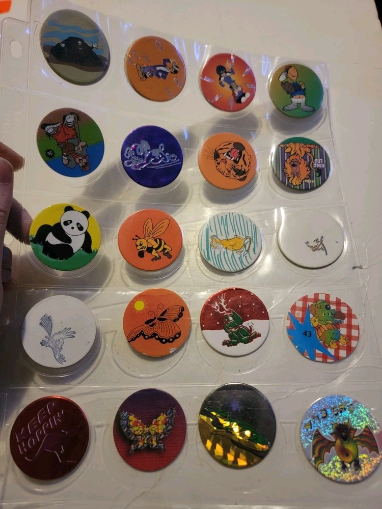 Bundle Of 20 Vintage POGs 90s Animals Mammals Bugs Insects Wildlife