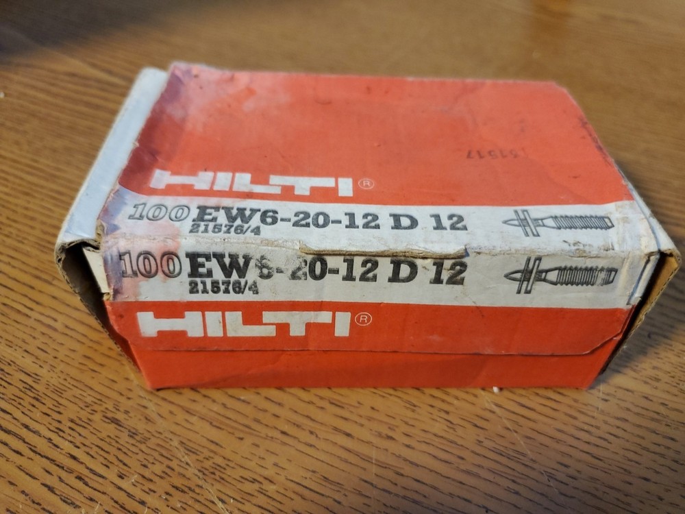 Hilti EW6-20-12D12 Threaded Stud Anchor 21576/4 (Pack of 100)