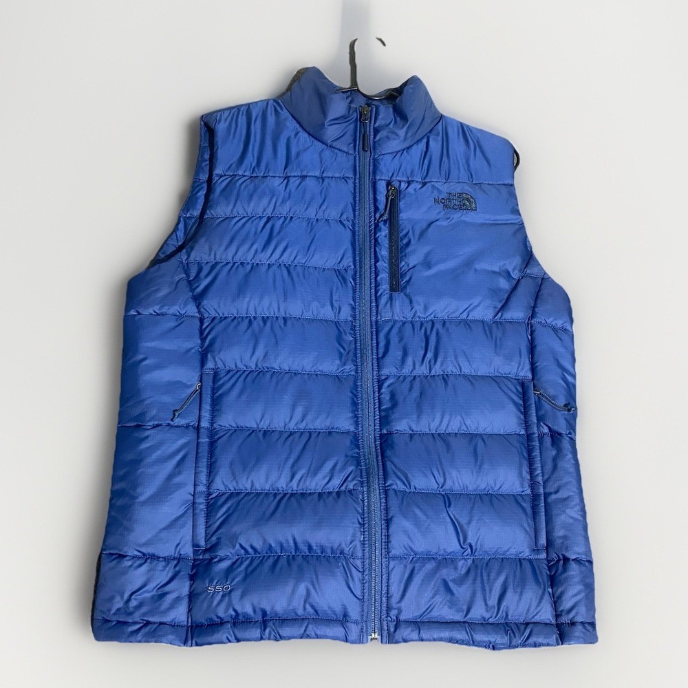 The North Face 550 Puffer Jacket Vest Men’s Size Medium Blue