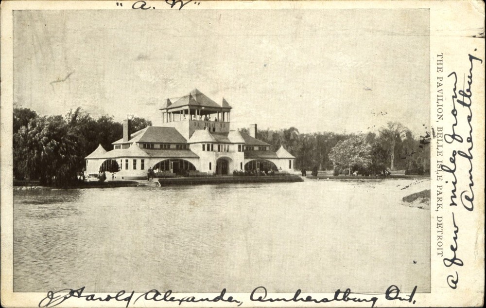 Pavilion Belle Isle Park Detroit Michigan MI ~ UDB c1905