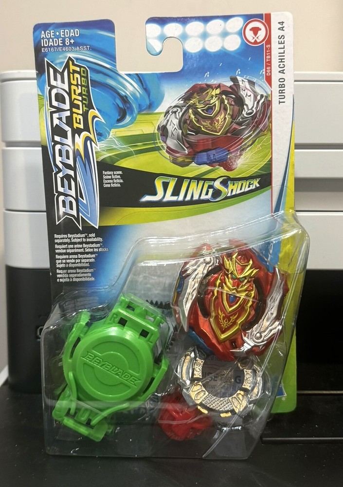 Beyblade Burst Slingshock Turbo Achilles A4 Starter Pack - E6167 NEW-image