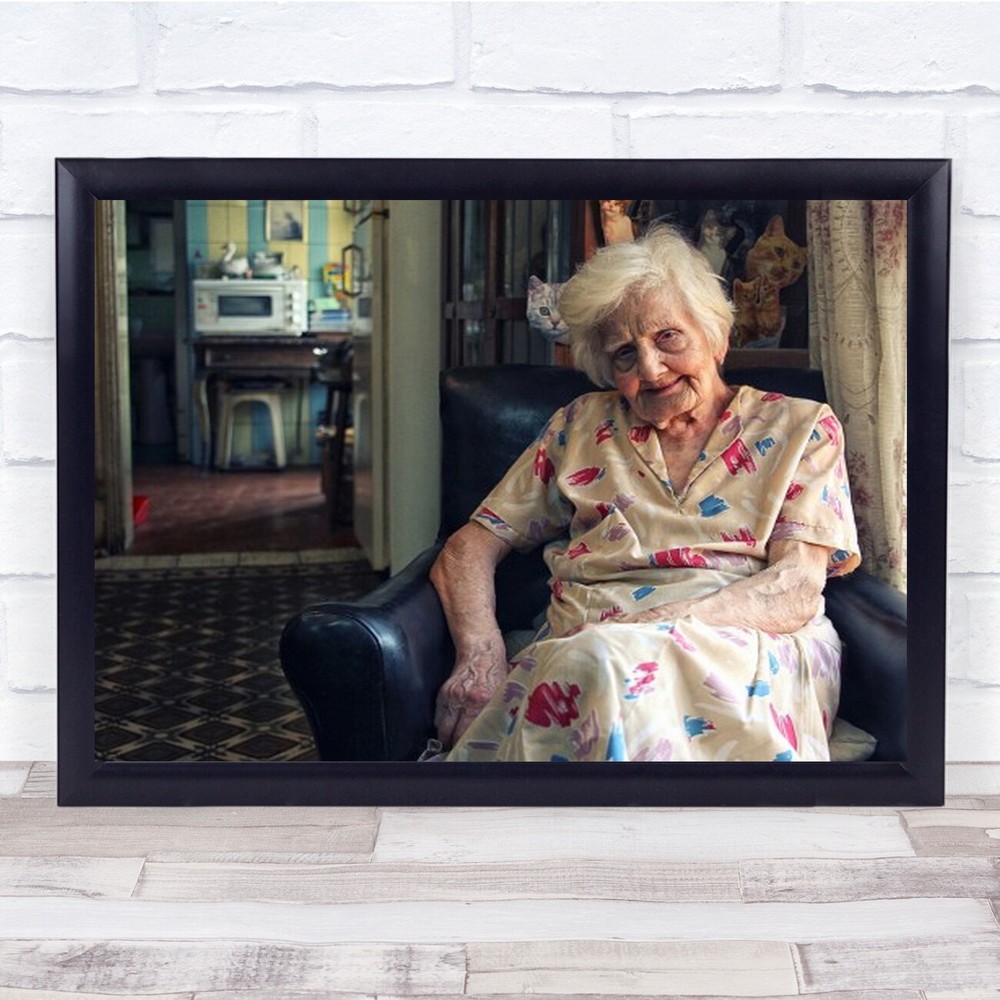 Mary Passion2013 Lady Woman Dress Chair Couch Sitting Smile Glad Wall Art Print