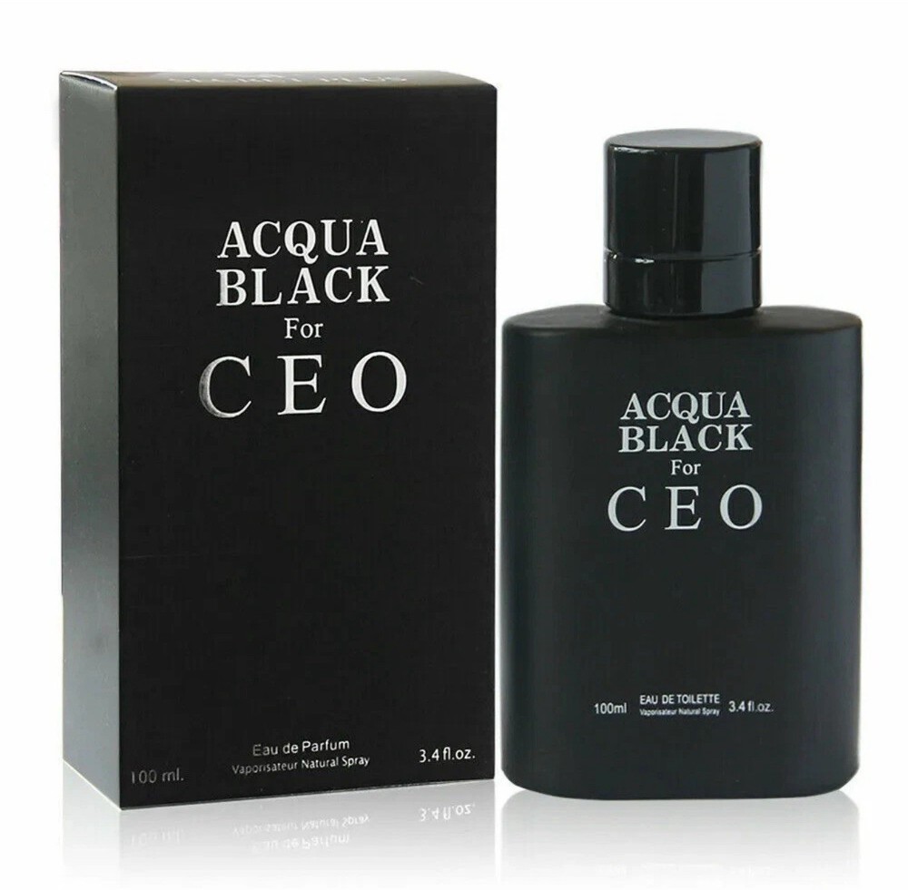Acqua Black For Ceo Secret Plus 3.4oz EDP Spray for Men New Sealed Box