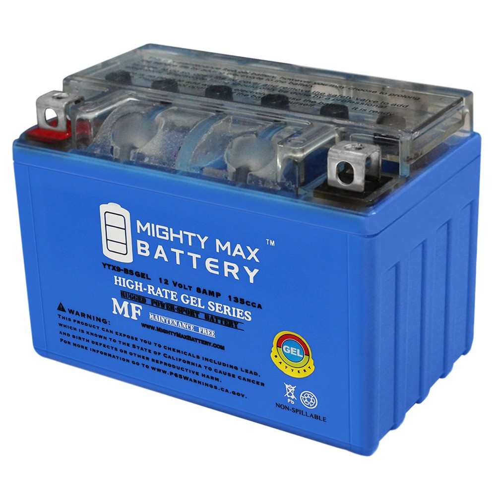 Mighty Max YTX9-BS GEL Battery Replaces Suzuki LTZ400 Honda TRX125 250 300