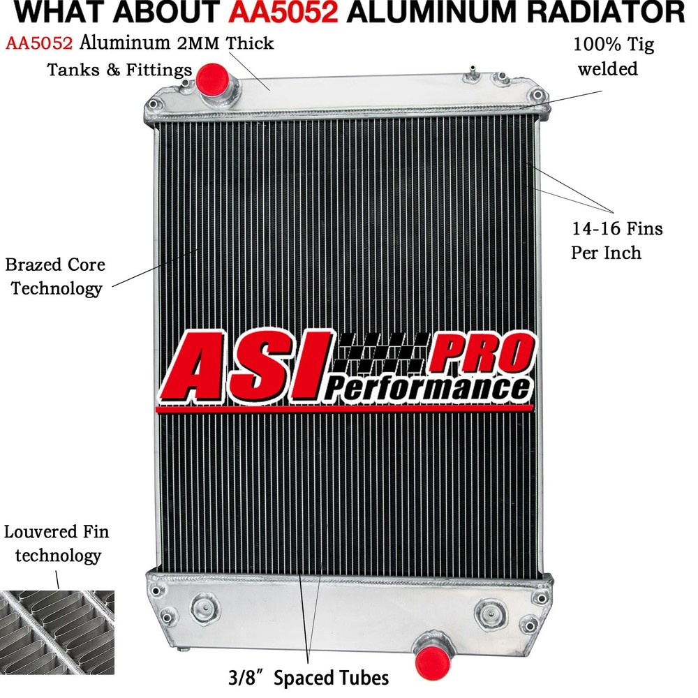 3-Core Radiator For Fl50, 60,70,80,90, Thomas School Bus W/ Freightliner Chassis