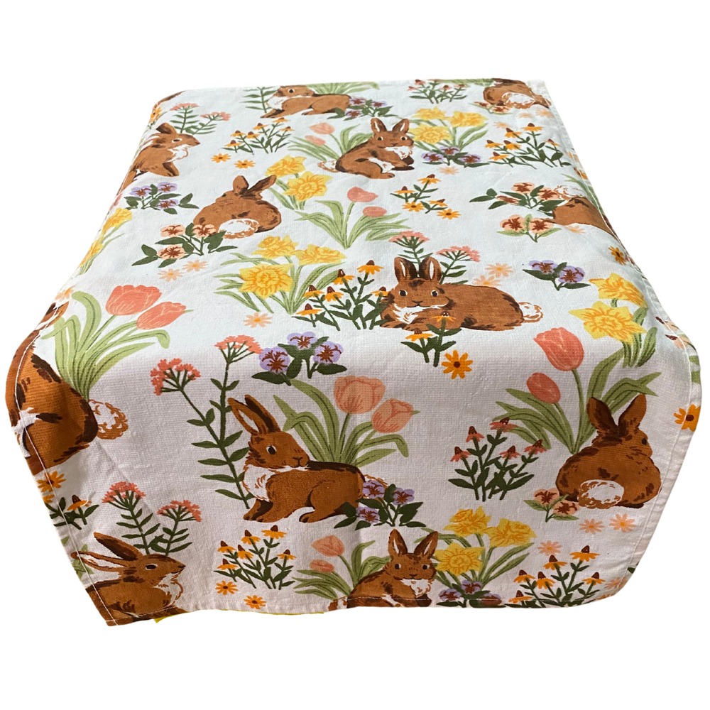 Spring Floral Bunny Decorative Towel - Adorable Design