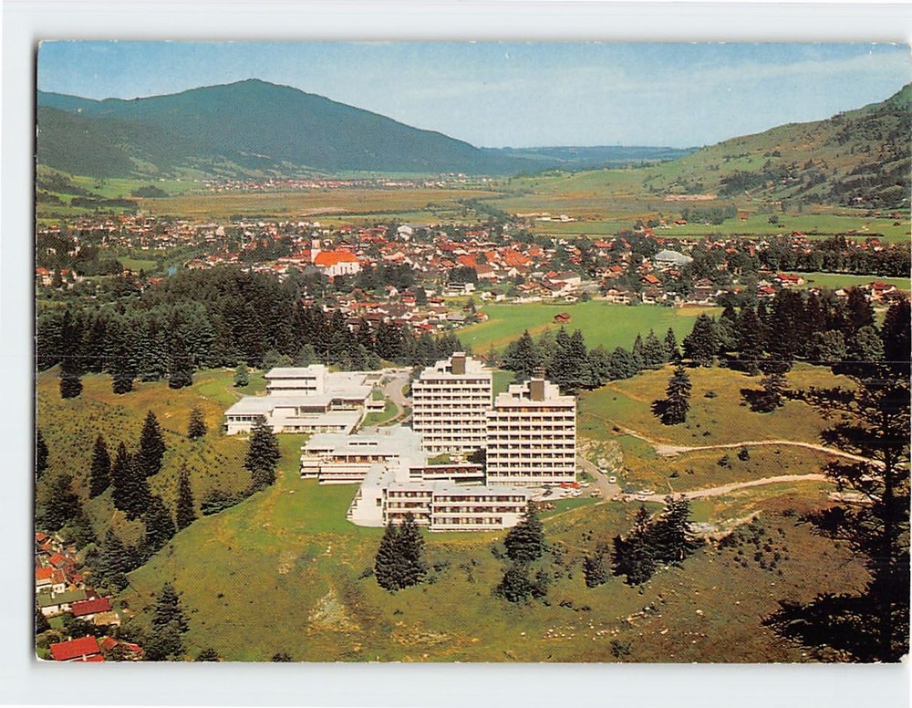 Postcard Rheuma-Klinik Oberammergau in Bavaria Germany
