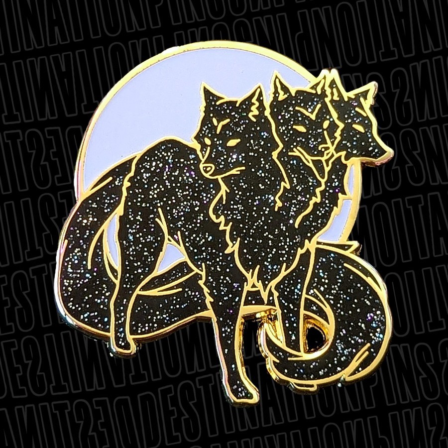 Cerberus Celestial Fantasy Creature Mythology Enamel Pin