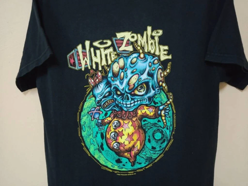 Rarre White Zombie Band Short Sleeve Black All Size Unisex T-Shirt