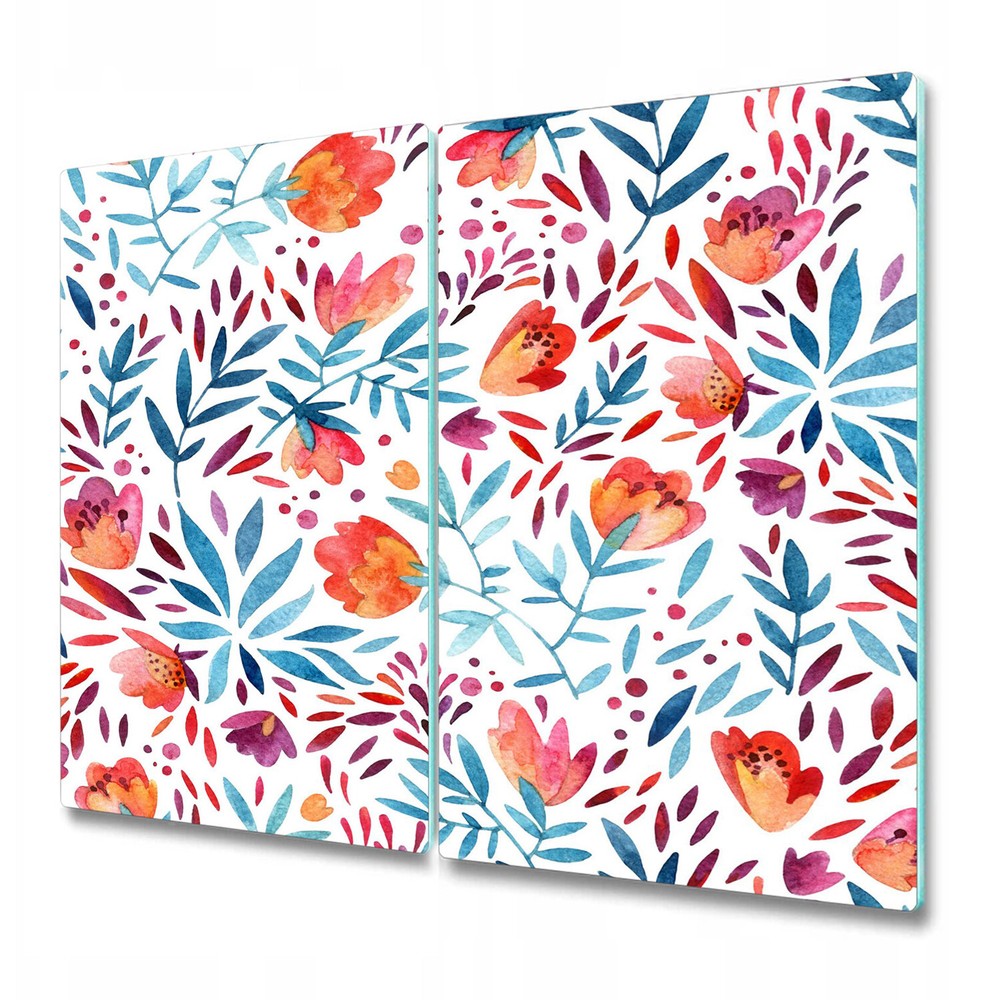 Glass Surface Protector Vintage poppy Floral Flowers art prints 2x30x52