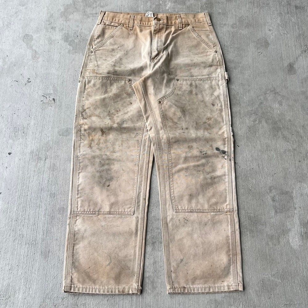 Vintage Y2K Carhartt brown double knee work wear carpenter pants