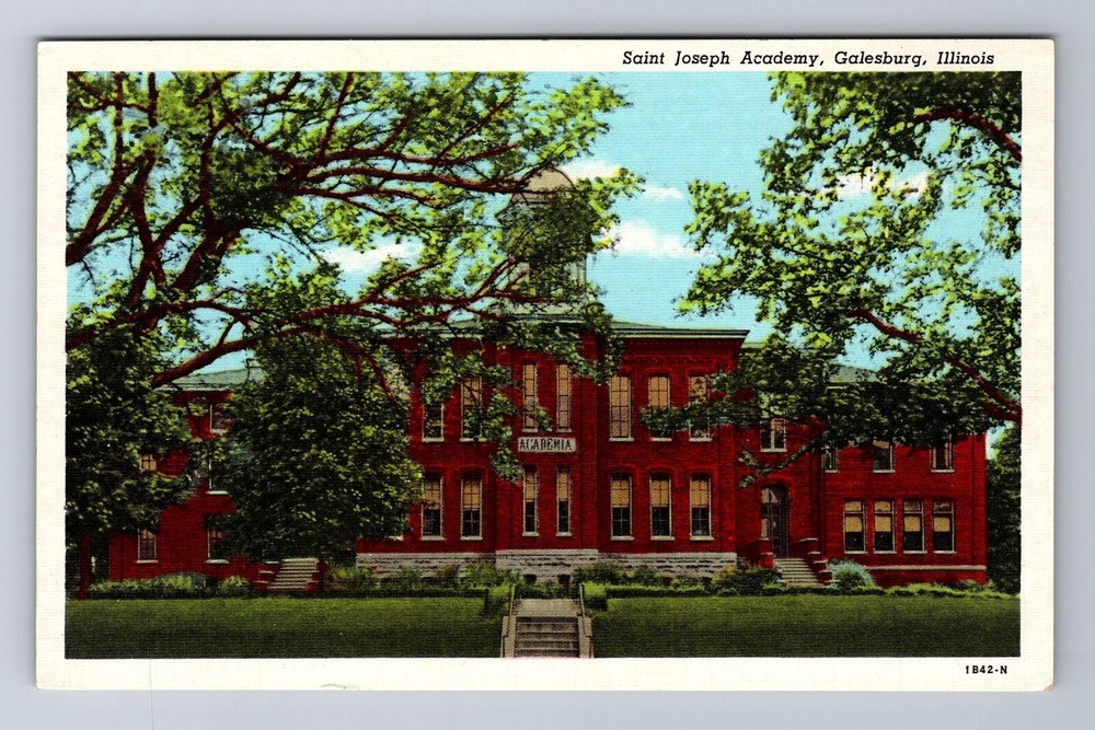 Galesburg IL-Illinois, Saint Joseph Academy, Antique, Vintage Souvenir Postcard