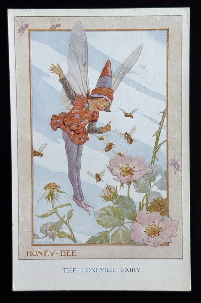 Margaret Tarrant Signed Fantasy Postcard - The Honeybee Fairy