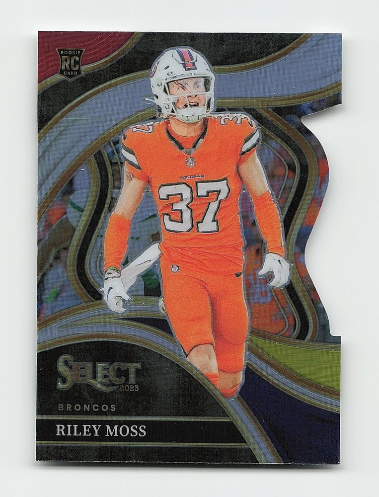 2023 Panini Select #222 Riley Moss Black and Red Prizms Die Cuts