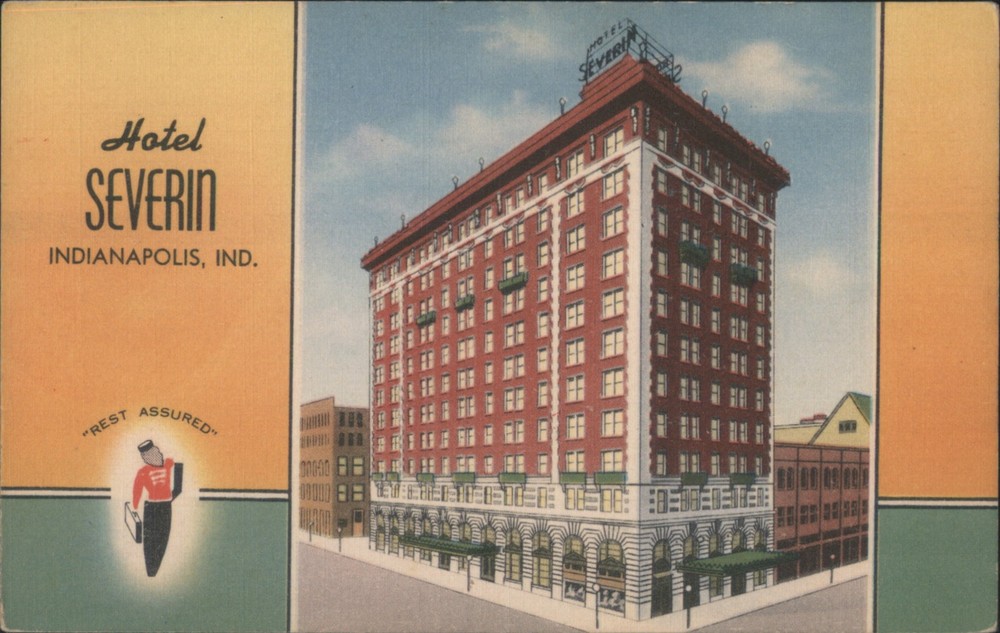 Indianapolis, Indiana Hotel Severin Indianapolis Original Vintage Postcard
