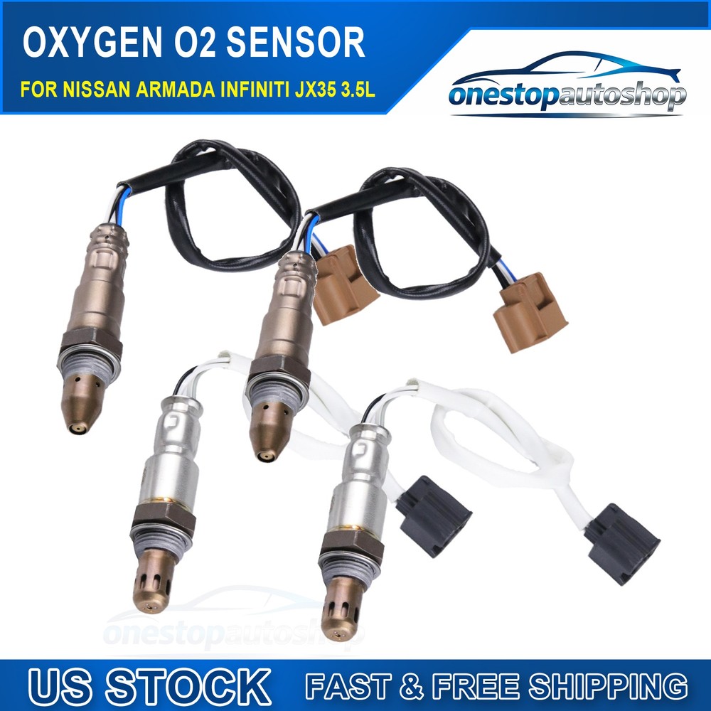 4X Oxygen O2 Sensor Upstream + Downstream For 2013-2014 Nissan Pathfinder 3.5L