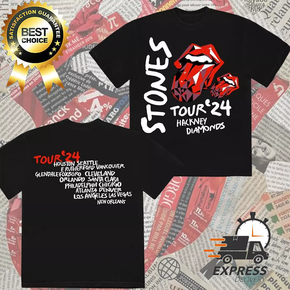 Best Offer!! Rolling Stones Hackney Diamonds Tour’24 Two Sides Unisex T-Shirt