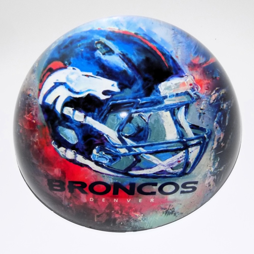 Denver Broncos NFL Team Pride Glass Dome Paperweight, New in Box, FREE SHIPPING