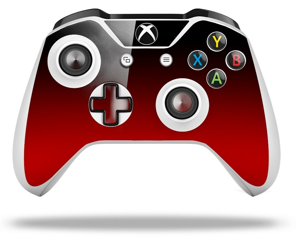 Skin for XBOX One S X Controller Smooth Fades Red Black Vinyl Decal