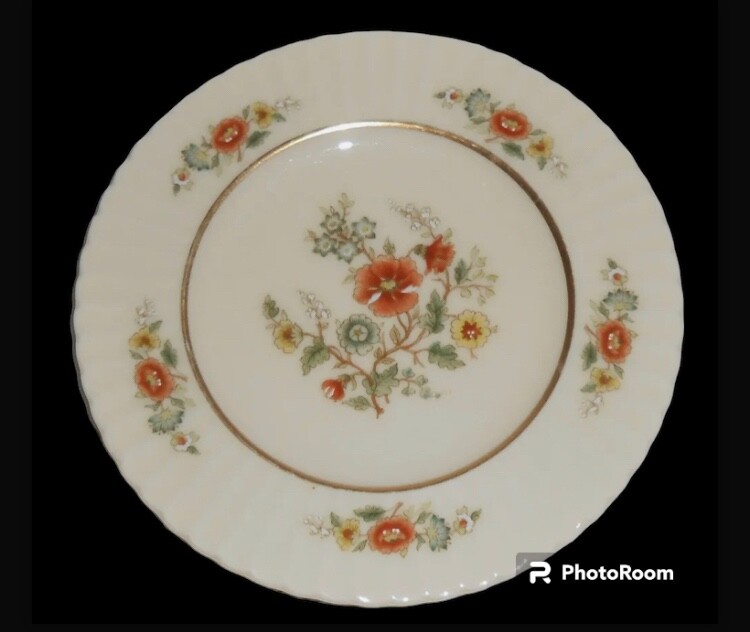 5 LENOX Temple Blossom Bread/ Butter plates 6 1/4 “ EUC
