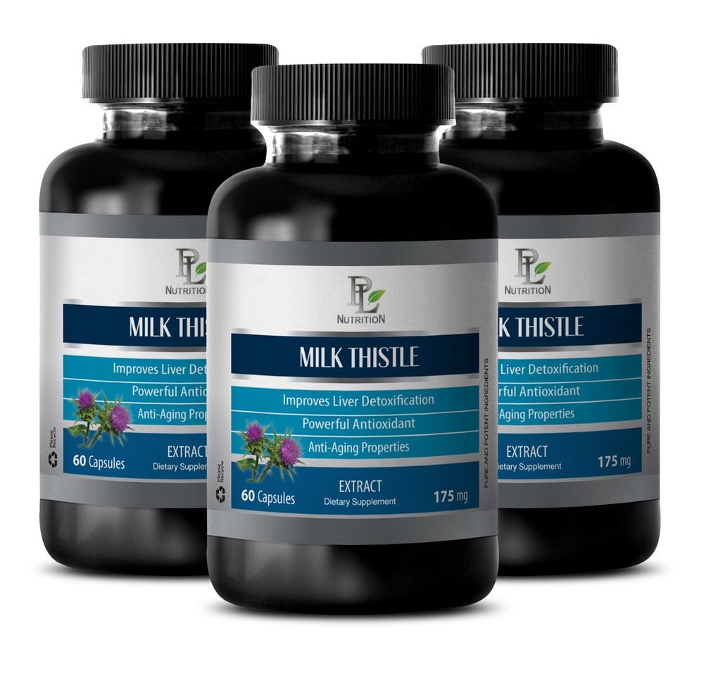 weight loss for women - MILK THISTLE 175MG - milk thistle seed - 3 Bottles (180)