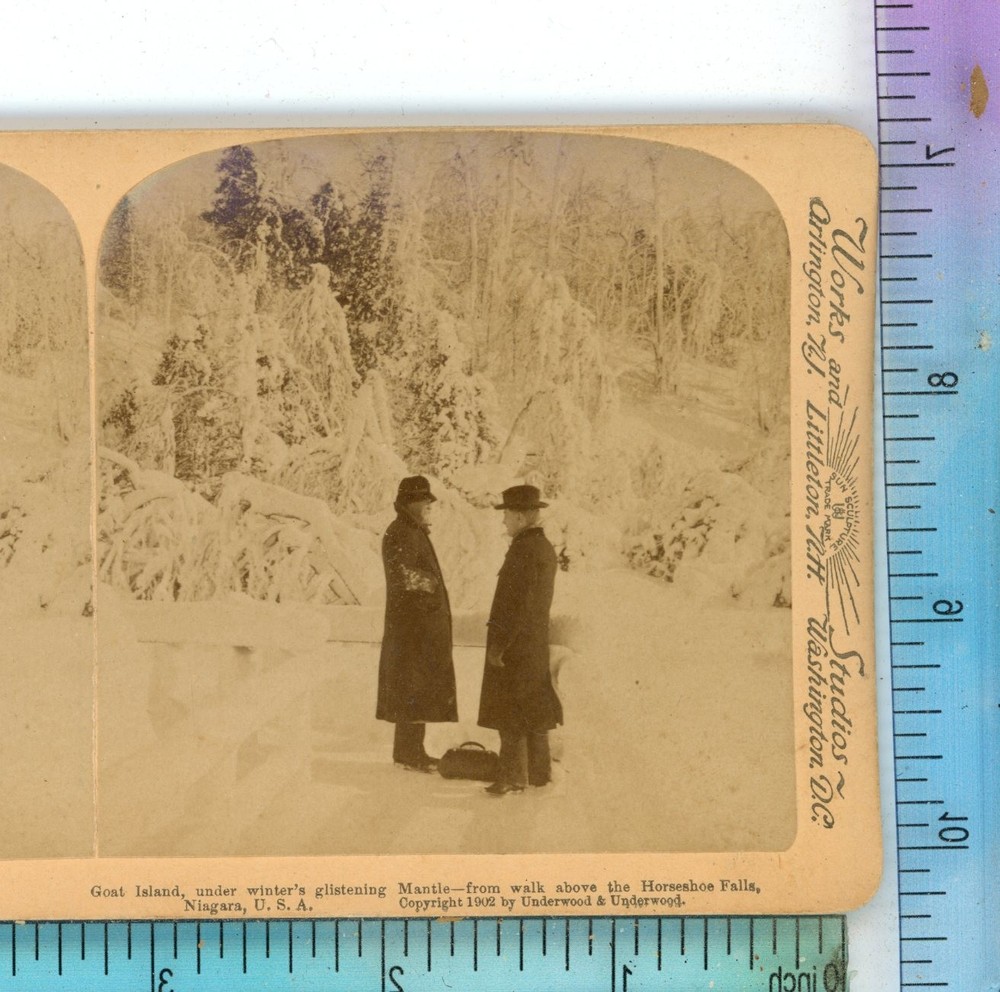 Goat Island From Horseshoe Falls Niagara Underwood Stereoview