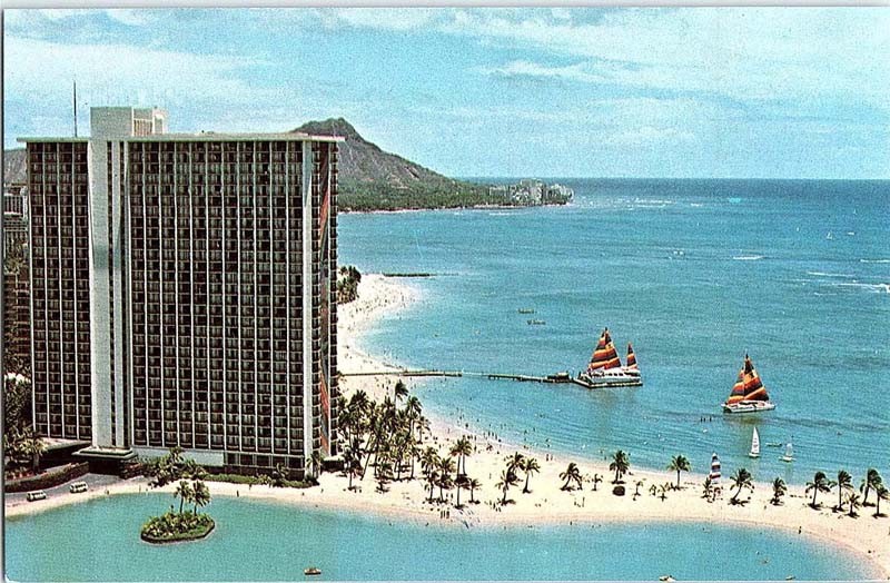 Postcard HOTEL SCENE Honolulu Hawaii HI m/09 AI9792