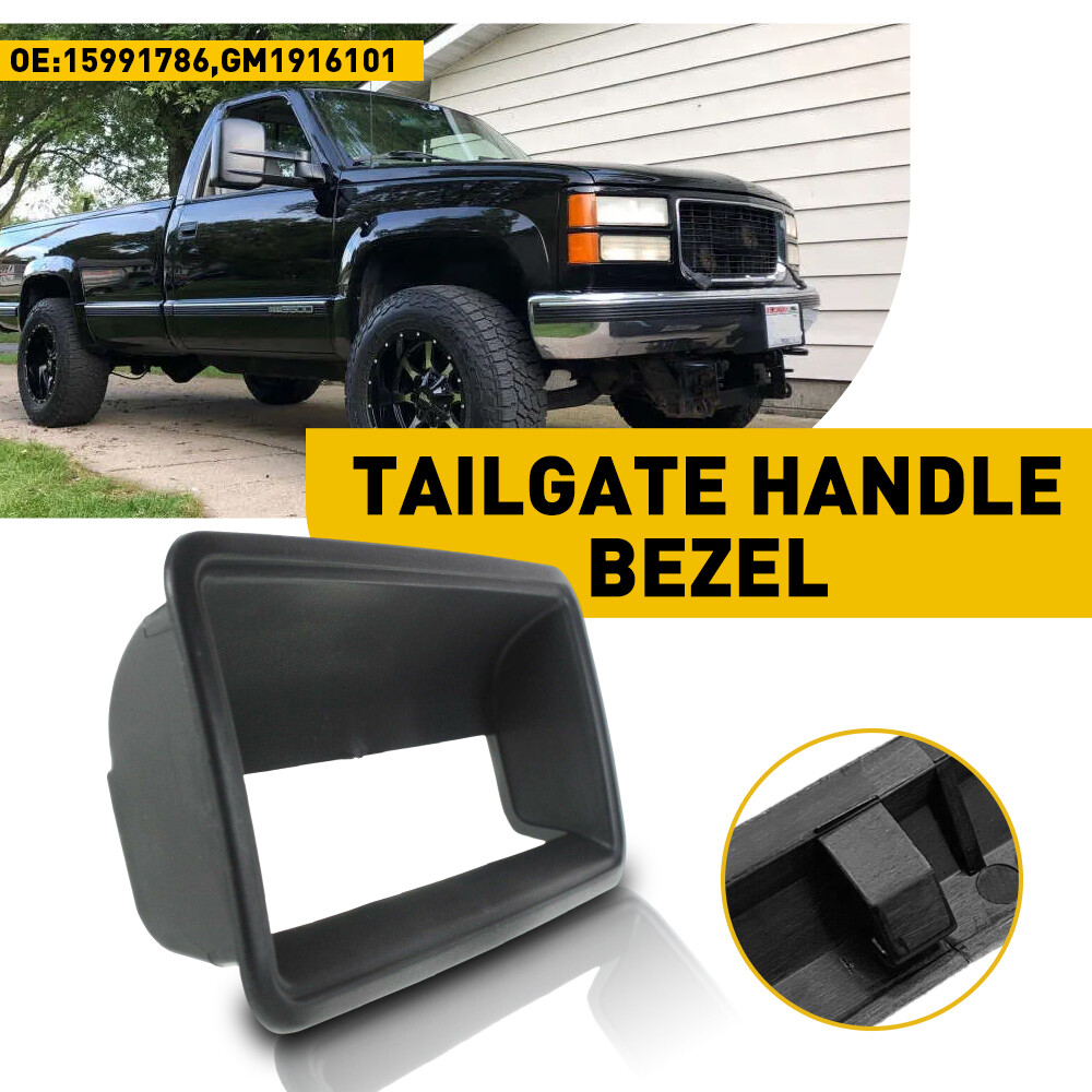 Black Rear Tailgate Handle Bezel For 1988-2000 Chevrolet GMC C/K Truck GM1916101