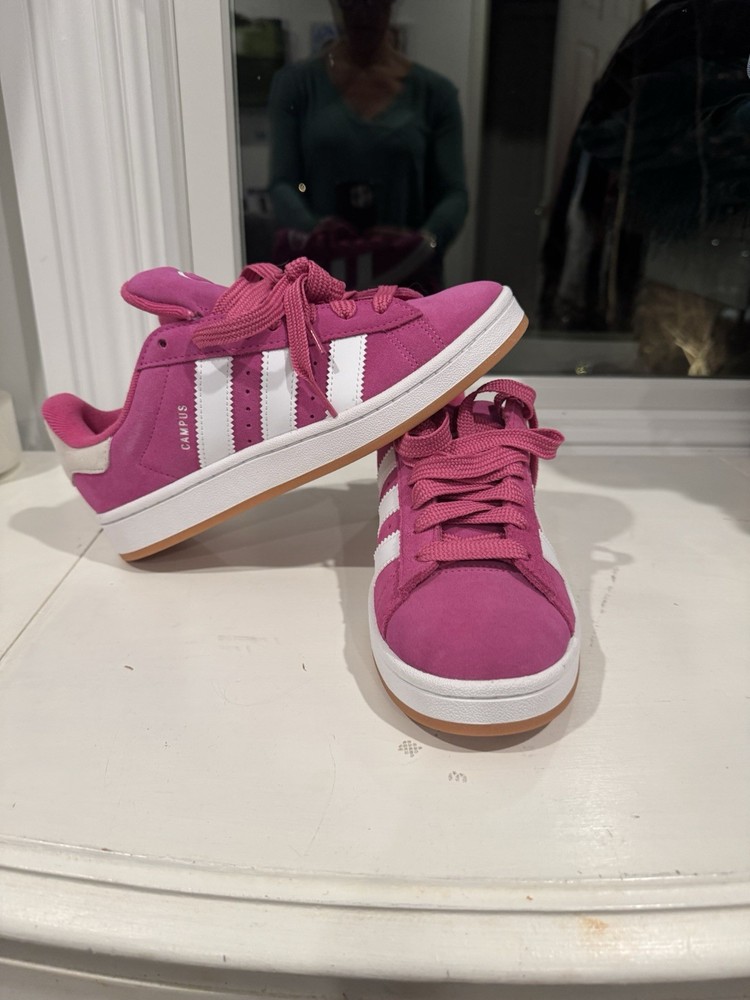 Adidas Women’s Campus 00s Sneakers Pink/White. Adidas size 7 but fits like 8.5