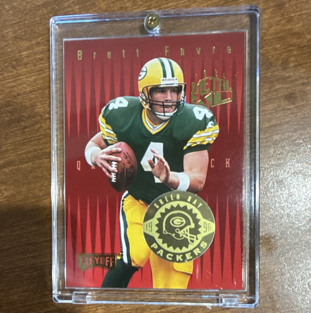 Playoff 1996 Absolute Prime Metal XL Brett Favre #XL04 Green Bay Packers Insert