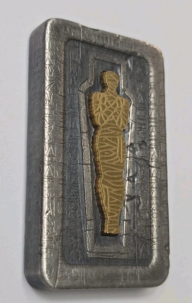 TD Mint/ Lucky Rips Tomb of Treasures 5 Oz Silver w/ 10 Grams Gold Bar #44/50