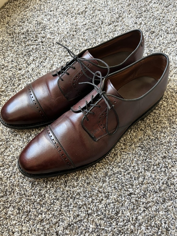 Allen Edmonds Clifton 12D 3368 Burnished Brown/Burgundy Dress Shoes