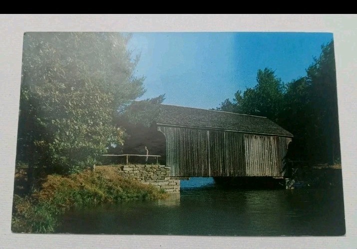 Dummerston Vermont Covered Bridge Old Sturbridge Village Postcard