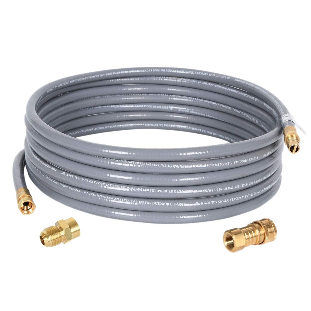 Propane Hose, 10 Feet 1/2 inch ID Natural Gas Hose, Quick Connect Fittings As...