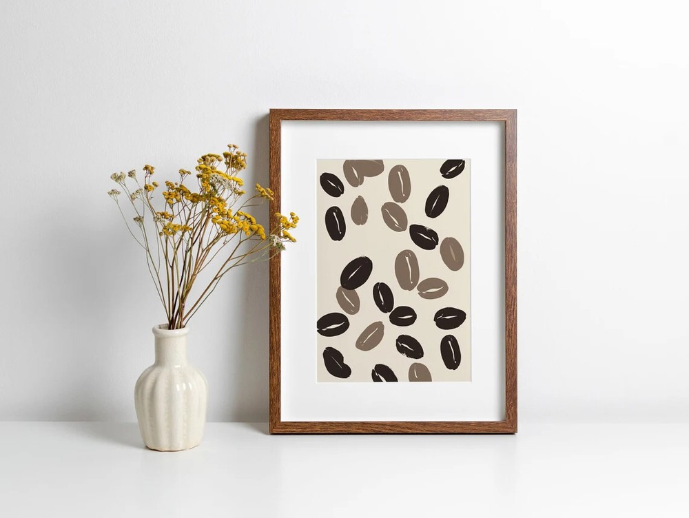 Coffee Beans Wall Art Poster Premium Quality Choose your Size